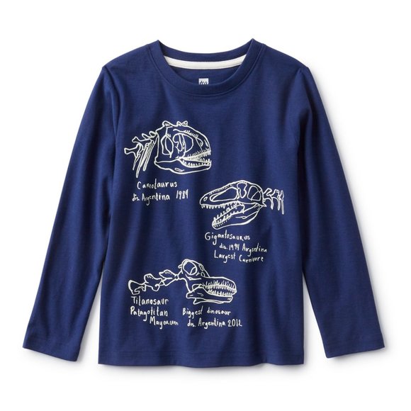 Tea Collection Dynamic Dino Glow Graphic Tee, 4 - Picture 1 of 6